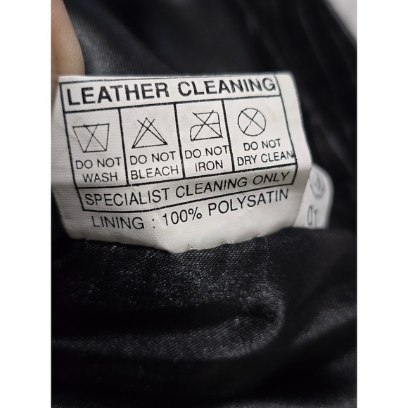 Saguaro Black Genuine Leather Crocodile Embossed Vest Faux Fur Collar‎ Small - Picture 4 of 11